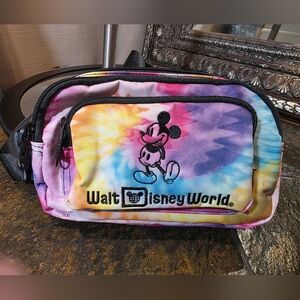 Disney Disneyland Resort Tie-Dye Mickey Mouse Crossbody Bag / Fanny Pack. NWOT